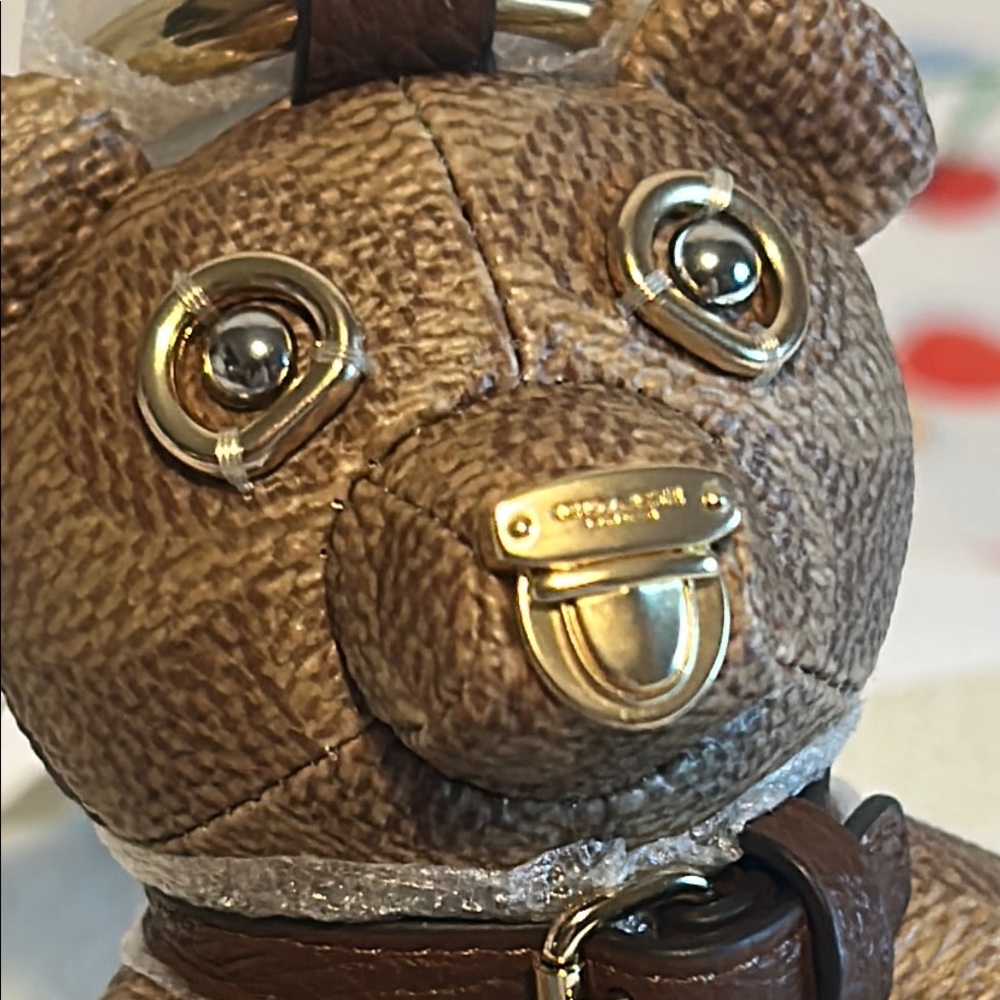 COACH Collectible Bear Bag Charm in Signature Canvas with Dust Bag NWT! - Picture 5 of 9